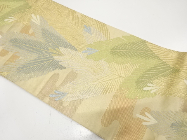 アンティーク　若松模様織り出し袋帯（材料）